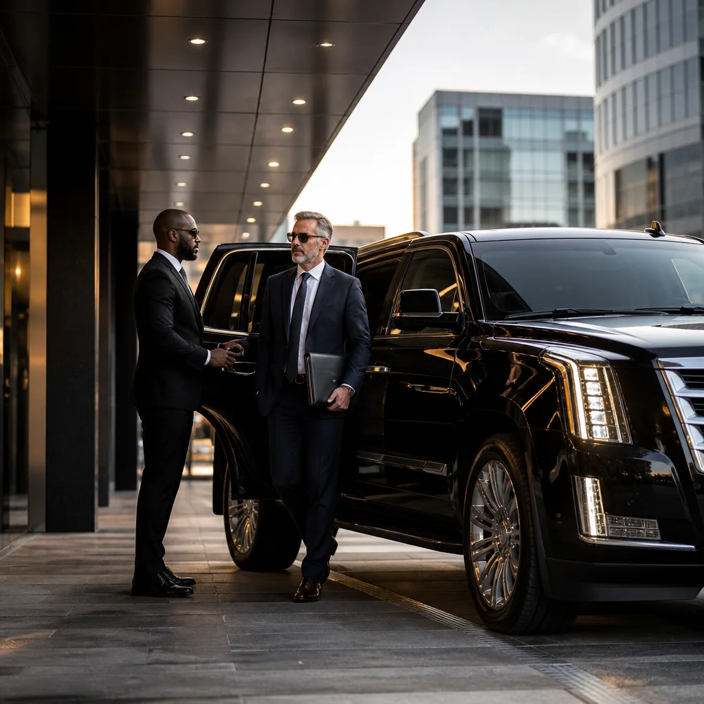 Corporate Cadillac SUV Chauffeur Rental Services for DMV Executives 9