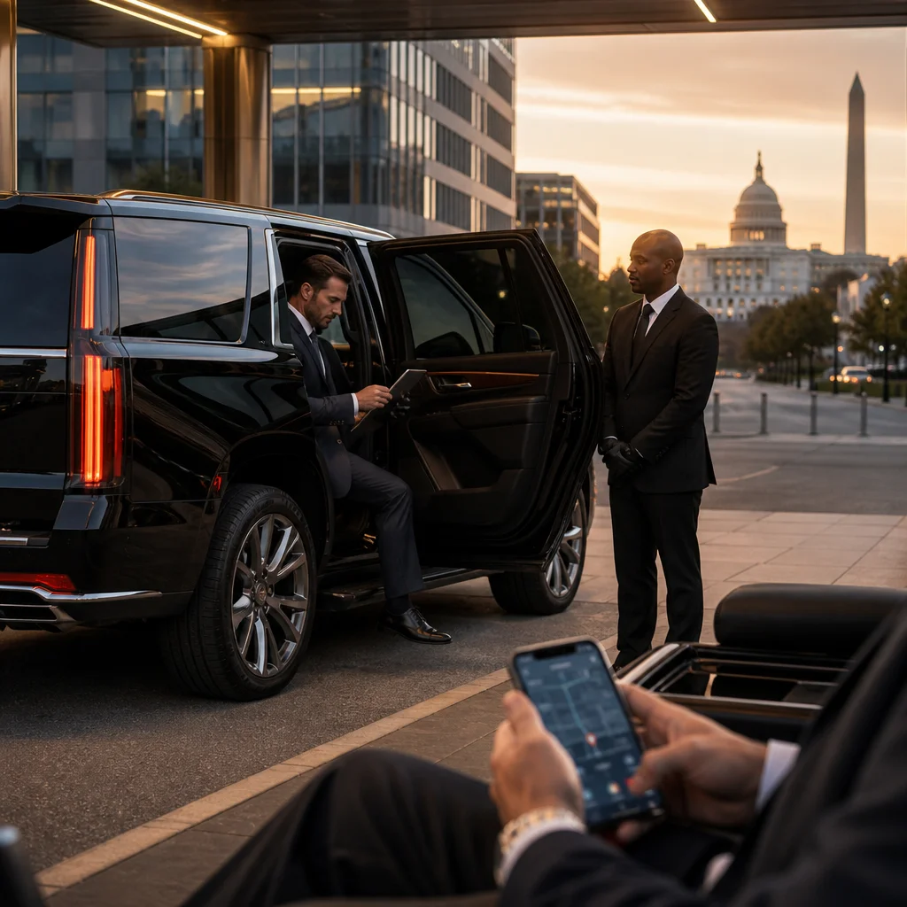 Corporate Cadillac SUV Chauffeur Rental Services for DMV Executives 4